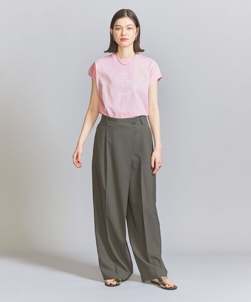 BEAUTY&YOUTH UNITED ARROWS(ビューティーアンドユースユナイテッドアローズ)の「コットン ロゴプリント フレンチスリーブ Tシャツ(Tシャツ/カットソー・レディース・ライトピンク/ホワイト/ダークグレー・FREE)」の18枚目の写真