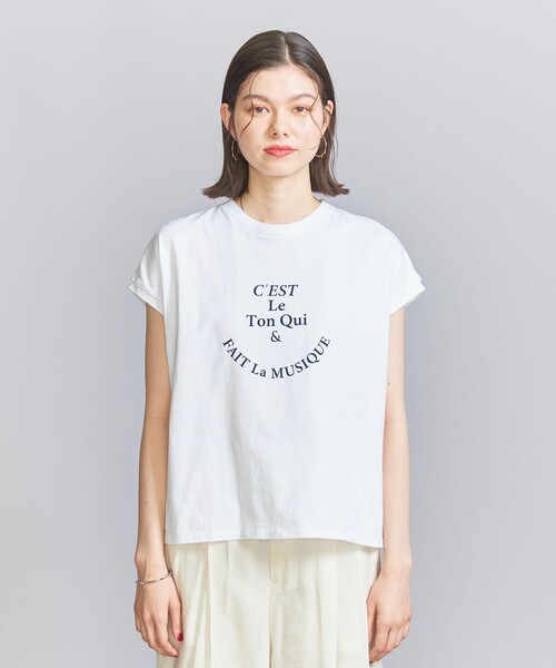 BEAUTY&YOUTH UNITED ARROWS(ビューティーアンドユースユナイテッドアローズ)の「コットン ロゴプリント フレンチスリーブ Tシャツ(Tシャツ/カットソー・レディース・ライトピンク/ホワイト/ダークグレー・FREE)」の19枚目の写真