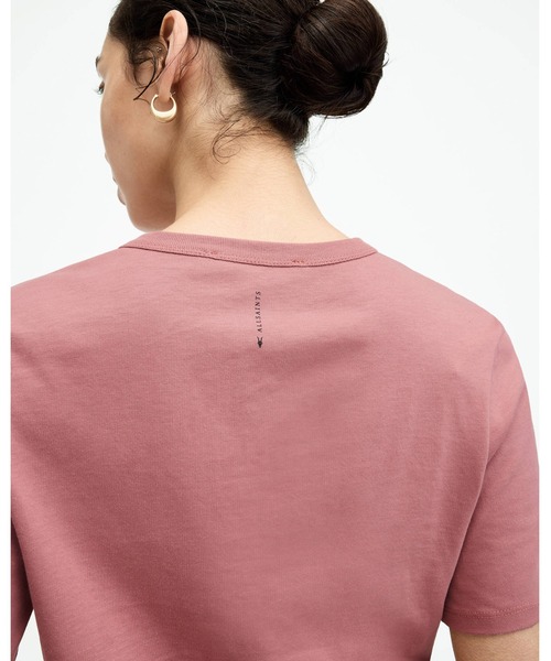 ALLSAINTS（オールセインツ）の「GIGI DRAWCORD CENTRE CROPPED T-SHIRT | GIGI ドローコード センター クロップド Tシャツ（Tシャツ/カットソー・レディース・ピンク系その他・4/10/8/6/12/2）」の4枚目の写真