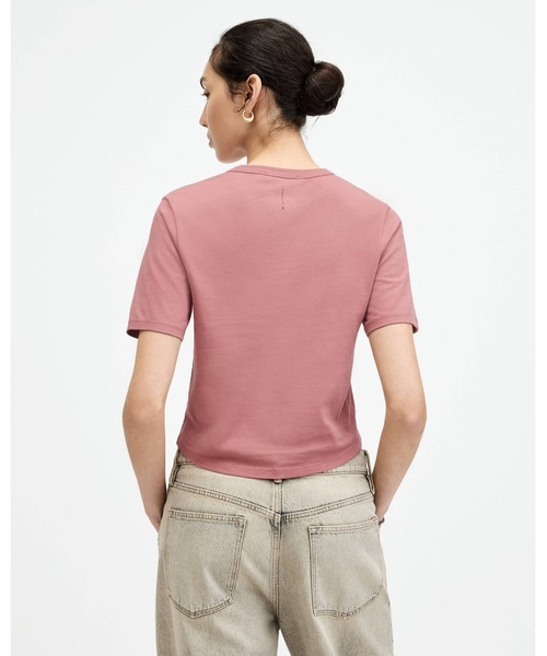 ALLSAINTS（オールセインツ）の「GIGI DRAWCORD CENTRE CROPPED T-SHIRT | GIGI ドローコード センター クロップド Tシャツ（Tシャツ/カットソー・レディース・ピンク系その他・4/10/8/6/12/2）」の6枚目の写真