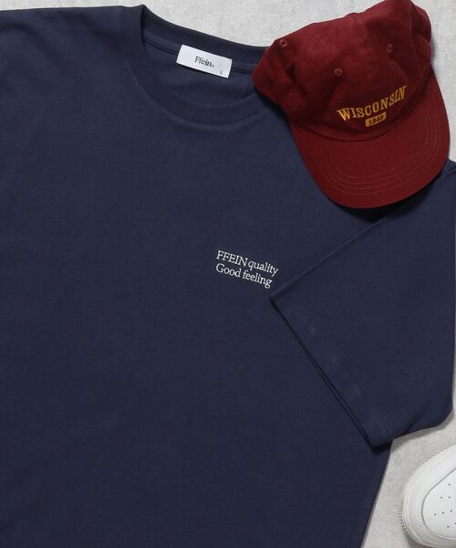 FFEIN（フェイン）の「＊新色追加【FFEIN（フェイン）】ワンポイントロゴ刺繍 / Tシャツ  クルーネック 半袖（Tシャツ/カットソー・メンズ・ブラック/ネイビー/アッシュグレー/ホワイト/ブラウン/レッド・LARGE/MEDIUM/SMALL）」の14枚目の写真