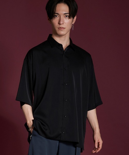NO ID.(ノーアイディ)の「mhs2201-ハーフスリーブプリントBIG-SH シャツ(シャツ/ブラウス・メンズ・ブラック/ホワイト系その他2/ホワイト/ホワイト系その他/ブラック系その他4/ブラックミックス・ONE SIZE)」の5枚目の写真