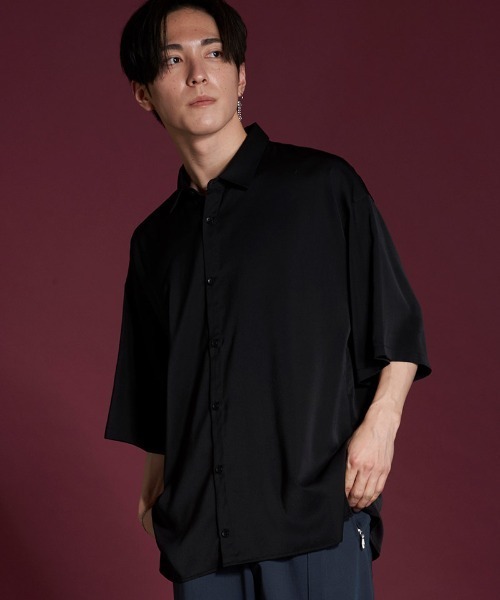 NO ID.(ノーアイディ)の「mhs2201-ハーフスリーブプリントBIG-SH シャツ(シャツ/ブラウス・メンズ・ブラック/ホワイト系その他2/ホワイト/ホワイト系その他/ブラック系その他4/ブラックミックス・ONE SIZE)」の7枚目の写真