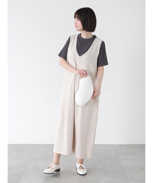 Lugnoncure（ルノンキュール）の「カルゼ2WAYジャンスカ（ワンピース・レディース・ベージュ/ブラック/チャコールグレー・F）」の6枚目の写真