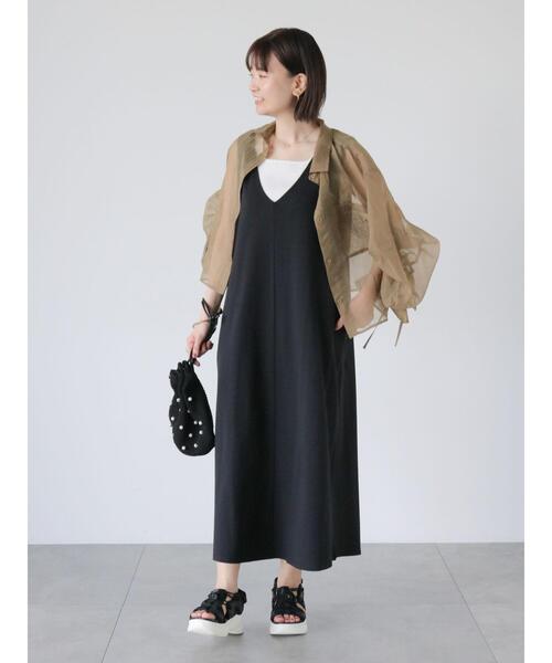 Lugnoncure（ルノンキュール）の「カルゼ2WAYジャンスカ（ワンピース・レディース・ベージュ/ブラック/チャコールグレー・F）」の7枚目の写真
