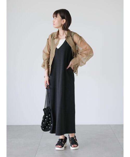 Lugnoncure（ルノンキュール）の「カルゼ2WAYジャンスカ（ワンピース・レディース・ベージュ/ブラック/チャコールグレー・F）」の8枚目の写真