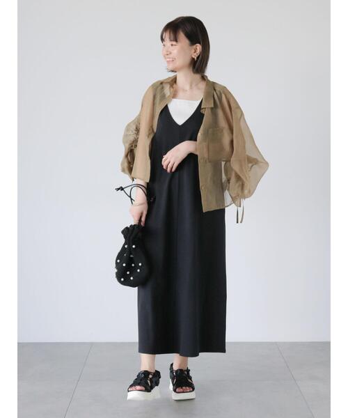 Lugnoncure（ルノンキュール）の「カルゼ2WAYジャンスカ（ワンピース・レディース・ベージュ/ブラック/チャコールグレー・F）」の9枚目の写真