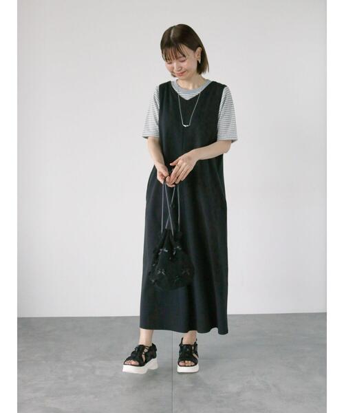 Lugnoncure（ルノンキュール）の「カルゼ2WAYジャンスカ（ワンピース・レディース・ベージュ/ブラック/チャコールグレー・F）」の10枚目の写真