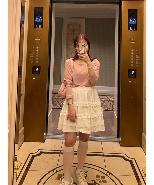 JUMELLE(ジュメロ)の「point smooth top(Tシャツ/カットソー・レディース・ピンク/ホワイト/ブラック・FREE)」の17枚目の写真