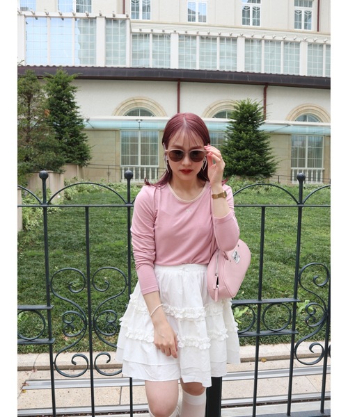 JUMELLE(ジュメロ)の「point smooth top(Tシャツ/カットソー・レディース・ピンク/ホワイト/ブラック・FREE)」の19枚目の写真