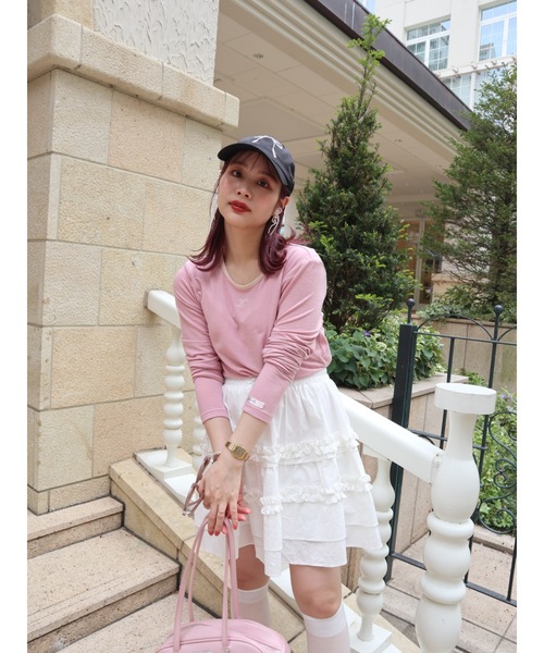 JUMELLE(ジュメロ)の「point smooth top(Tシャツ/カットソー・レディース・ピンク/ホワイト/ブラック・FREE)」の5枚目の写真