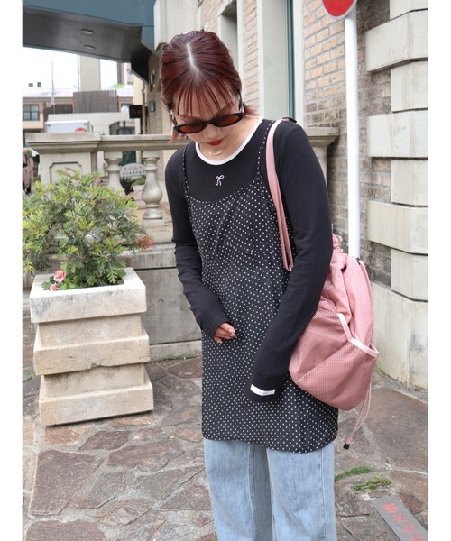 JUMELLE(ジュメロ)の「point smooth top(Tシャツ/カットソー・レディース・ピンク/ホワイト/ブラック・FREE)」の9枚目の写真