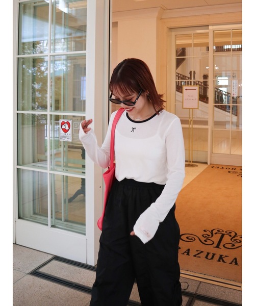 JUMELLE(ジュメロ)の「point smooth top(Tシャツ/カットソー・レディース・ピンク/ホワイト/ブラック・FREE)」の12枚目の写真