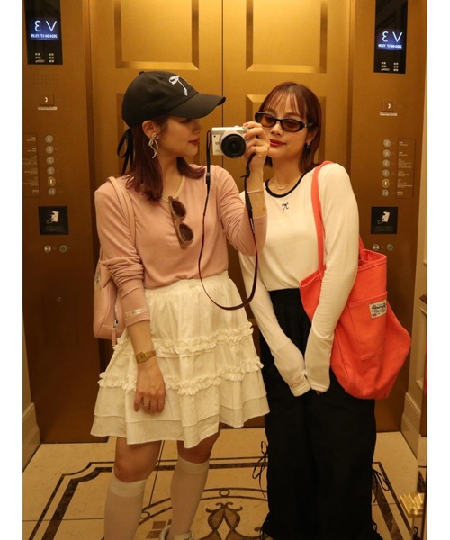 JUMELLE(ジュメロ)の「point smooth top(Tシャツ/カットソー・レディース・ピンク/ホワイト/ブラック・FREE)」の15枚目の写真