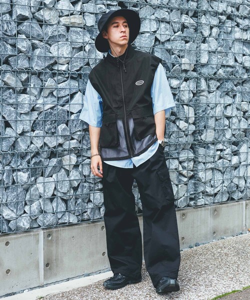 Ridingmania（ライディングマニア）の「【Ridingmania/ライディングマニア】 メッシュ/オーバーサイズミリタリーベスト（ベスト・メンズ・ブラック/グレー系その他・MEDIUM/LARGE）」の20枚目の写真