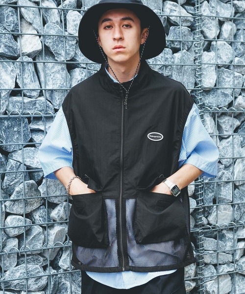 Ridingmania（ライディングマニア）の「【Ridingmania/ライディングマニア】 メッシュ/オーバーサイズミリタリーベスト（ベスト・メンズ・ブラック/グレー系その他・MEDIUM/LARGE）」の21枚目の写真