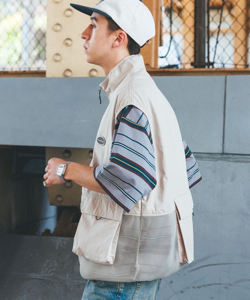 Ridingmania（ライディングマニア）の「【Ridingmania/ライディングマニア】 メッシュ/オーバーサイズミリタリーベスト（ベスト・メンズ・ブラック/グレー系その他・MEDIUM/LARGE）」の7枚目の写真