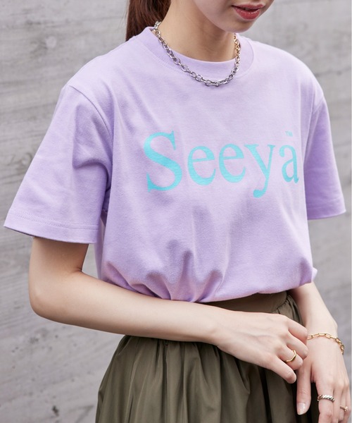 THE FINAL VIEW(ザファイナルビュー)の「【THE FINAL VIEW】seeya message logo print t-shirt unisex メッセージロゴプリントTシャツ 半袖T ユニセックス(Tシャツ/カットソー・レディース・ホワイト/ブラック/ライトピンク/グレー/グレイッシュブルー/ホワイト系その他2/ベージュ/ミント/ネイビー/ライトパープル・M/S/XL/L)」の9枚目の写真