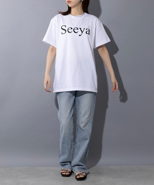 THE FINAL VIEW(ザファイナルビュー)の「【THE FINAL VIEW】seeya message logo print t-shirt unisex メッセージロゴプリントTシャツ 半袖T ユニセックス(Tシャツ/カットソー・レディース・ホワイト/ブラック/ライトピンク/グレー/グレイッシュブルー/ホワイト系その他2/ベージュ/ミント/ネイビー/ライトパープル・M/S/XL/L)」の15枚目の写真