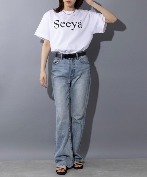 THE FINAL VIEW(ザファイナルビュー)の「【THE FINAL VIEW】seeya message logo print t-shirt unisex メッセージロゴプリントTシャツ 半袖T ユニセックス(Tシャツ/カットソー・レディース・ホワイト/ブラック/ライトピンク/グレー/グレイッシュブルー/ホワイト系その他2/ベージュ/ミント/ネイビー/ライトパープル・M/S/XL/L)」の14枚目の写真