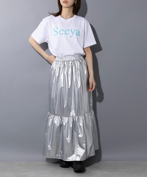 THE FINAL VIEW(ザファイナルビュー)の「【THE FINAL VIEW】seeya message logo print t-shirt unisex メッセージロゴプリントTシャツ 半袖T ユニセックス(Tシャツ/カットソー・レディース・ホワイト/ブラック/ライトピンク/グレー/グレイッシュブルー/ホワイト系その他2/ベージュ/ミント/ネイビー/ライトパープル・M/S/XL/L)」の17枚目の写真