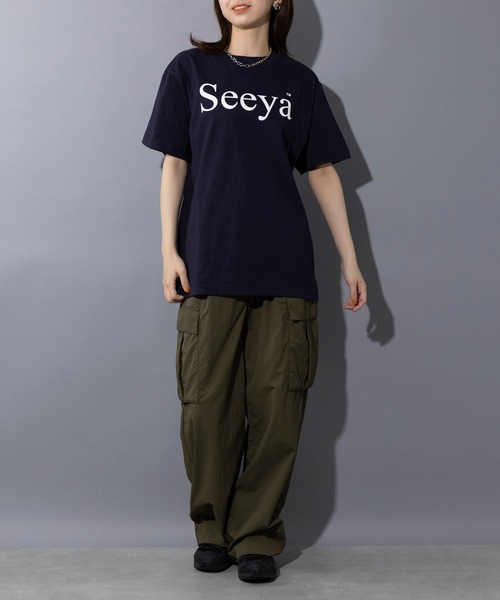 THE FINAL VIEW(ザファイナルビュー)の「【THE FINAL VIEW】seeya message logo print t-shirt unisex メッセージロゴプリントTシャツ 半袖T ユニセックス(Tシャツ/カットソー・レディース・ホワイト/ブラック/ライトピンク/グレー/グレイッシュブルー/ホワイト系その他2/ベージュ/ミント/ネイビー/ライトパープル・M/S/XL/L)」の12枚目の写真