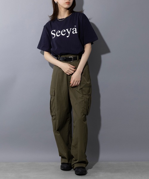 THE FINAL VIEW(ザファイナルビュー)の「【THE FINAL VIEW】seeya message logo print t-shirt unisex メッセージロゴプリントTシャツ 半袖T ユニセックス(Tシャツ/カットソー・レディース・ホワイト/ブラック/ライトピンク/グレー/グレイッシュブルー/ホワイト系その他2/ベージュ/ミント/ネイビー/ライトパープル・M/S/XL/L)」の11枚目の写真