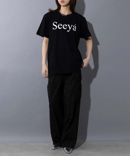 THE FINAL VIEW(ザファイナルビュー)の「【THE FINAL VIEW】seeya message logo print t-shirt unisex メッセージロゴプリントTシャツ 半袖T ユニセックス(Tシャツ/カットソー・レディース・ホワイト/ブラック/ライトピンク/グレー/グレイッシュブルー/ホワイト系その他2/ベージュ/ミント/ネイビー/ライトパープル・M/S/XL/L)」の21枚目の写真