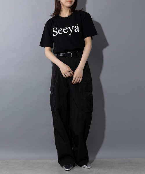 THE FINAL VIEW(ザファイナルビュー)の「【THE FINAL VIEW】seeya message logo print t-shirt unisex メッセージロゴプリントTシャツ 半袖T ユニセックス(Tシャツ/カットソー・レディース・ホワイト/ブラック/ライトピンク/グレー/グレイッシュブルー/ホワイト系その他2/ベージュ/ミント/ネイビー/ライトパープル・M/S/XL/L)」の20枚目の写真