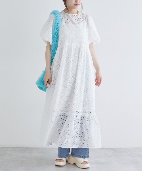 w closet(ダブルクローゼット)の「刺しゅうバックオープンワンピース(ワンピース・レディース・ブラック/ブルー/オフホワイト/オレンジ・FREE)」の11枚目の写真