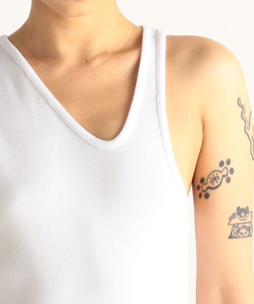 セール】コットンフライス アシンメトリータンクトップ（タンクトップ