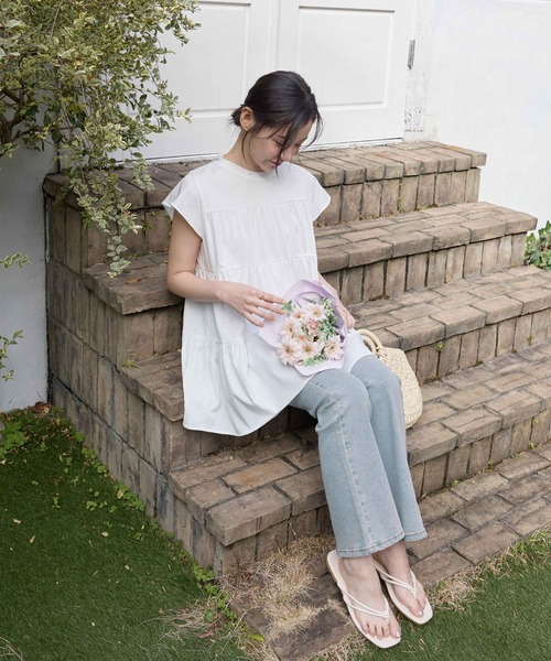 専用 アンミヌ unminou ストラップティアードチュニック