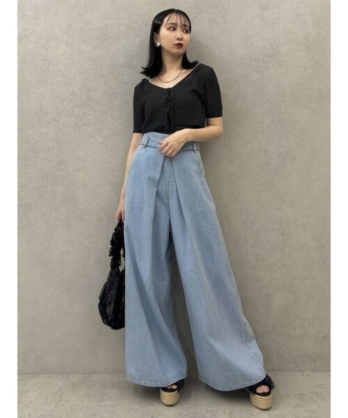 dazzlin(ダズリン)の「フロントリボンクロシェニットSET(ニット/セーター・レディース・レッド/オフホワイト/ライトグレー/チャコールグレー・FREE)」の13枚目の写真