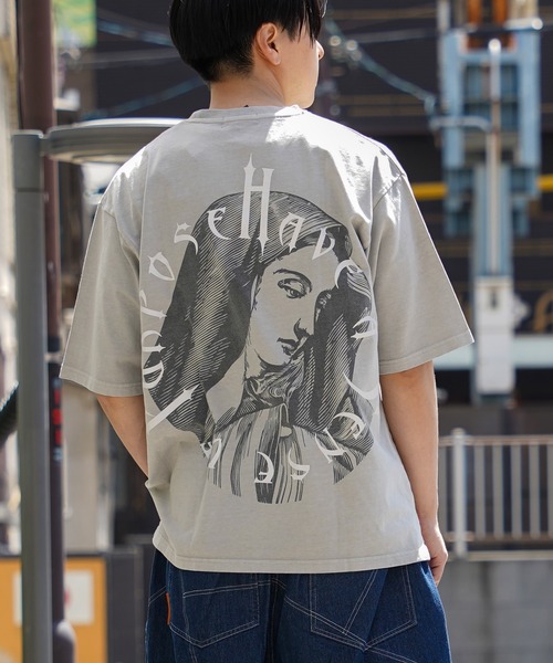 セール】【unisex】サークルマリア ピグメントTシャツ / ビッグ