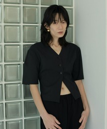 未使用✨anuke Vneck Compact Shirts ブラック free 84800215b_8_d_215.jpg