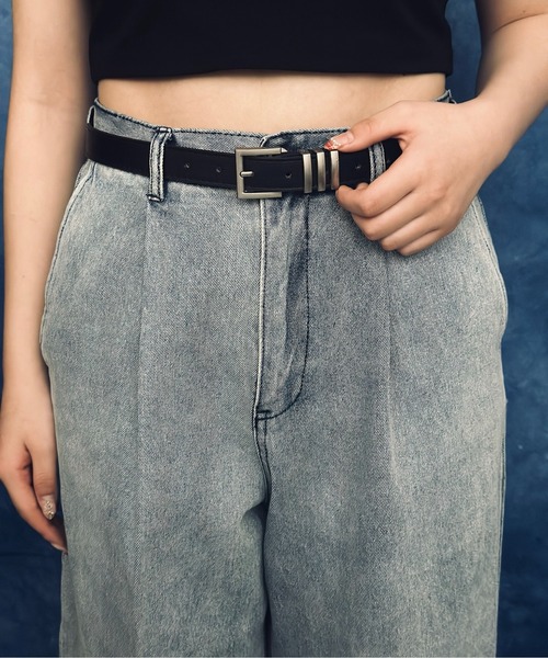 Burner(バーナー)の「【OKUOKU 0909】ベルト シルバーバックル シンプル ベルト ユニセックス oku-belt-695441226502-6 Nn(ベルト・メンズ・ブラック/ブラウン・FREE)」の9枚目の写真