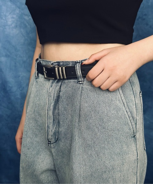 Burner(バーナー)の「【OKUOKU 0909】ベルト シルバーバックル シンプル ベルト ユニセックス oku-belt-695441226502-6 Nn(ベルト・メンズ・ブラック/ブラウン・FREE)」の10枚目の写真