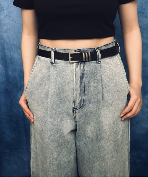 Burner(バーナー)の「【OKUOKU 0909】ベルト シルバーバックル シンプル ベルト ユニセックス oku-belt-695441226502-6 Nn(ベルト・メンズ・ブラック/ブラウン・FREE)」の12枚目の写真