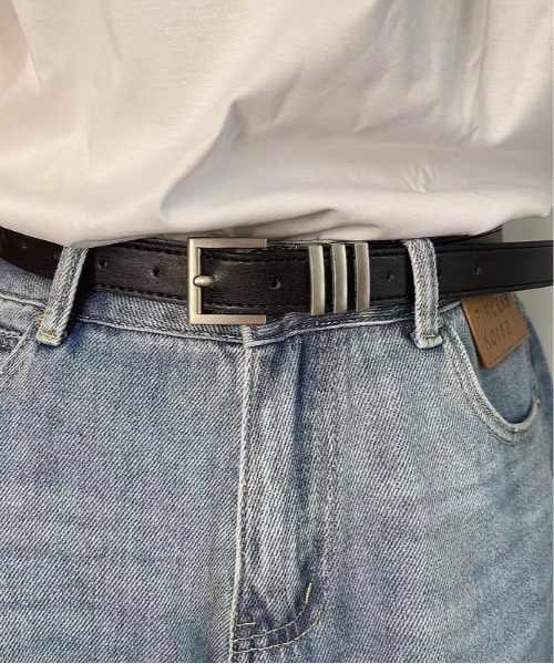 Burner(バーナー)の「【OKUOKU 0909】ベルト シルバーバックル シンプル ベルト ユニセックス oku-belt-695441226502-6 Nn(ベルト・メンズ・ブラック/ブラウン・FREE)」の8枚目の写真