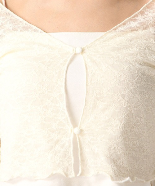 FOREVER 21(フォーエバー トゥエンティーワン)の「【2024SS】コンパクトレースカーディガン(カーディガン/ボレロ・レディース・ブラック/ホワイト/ピンク・FREE)」の13枚目の写真