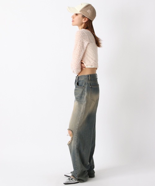 FOREVER 21(フォーエバー トゥエンティーワン)の「【2024SS】コンパクトレースカーディガン(カーディガン/ボレロ・レディース・ブラック/ホワイト/ピンク・FREE)」の6枚目の写真