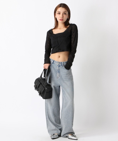 FOREVER 21(フォーエバー トゥエンティーワン)の「【2024SS】コンパクトレースカーディガン(カーディガン/ボレロ・レディース・ブラック/ホワイト/ピンク・FREE)」の22枚目の写真