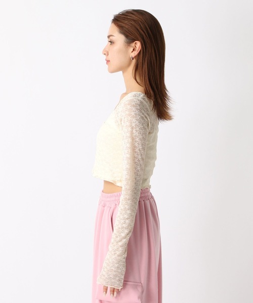 FOREVER 21(フォーエバー トゥエンティーワン)の「【2024SS】コンパクトレースカーディガン(カーディガン/ボレロ・レディース・ブラック/ホワイト/ピンク・FREE)」の19枚目の写真