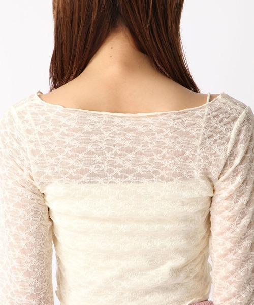 FOREVER 21(フォーエバー トゥエンティーワン)の「【2024SS】コンパクトレースカーディガン(カーディガン/ボレロ・レディース・ブラック/ホワイト/ピンク・FREE)」の14枚目の写真