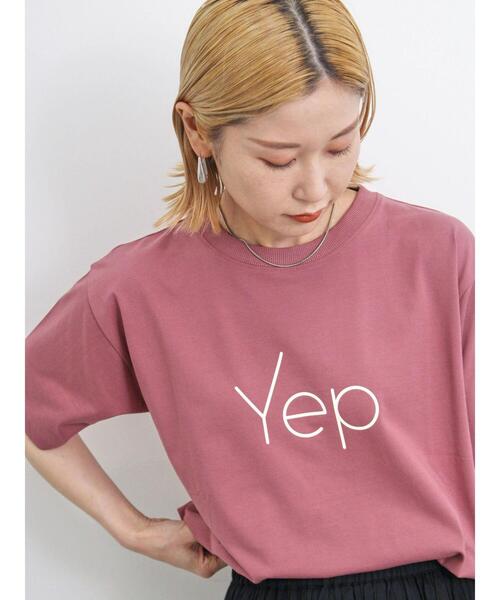 Samansa Mos2 blue（サマンサモスモスブルー）の「【接触冷感】ロゴTシャツ（Tシャツ/カットソー・レディース・パープル/オフホワイト/グレー/ブラック/ブルー・F）」の5枚目の写真