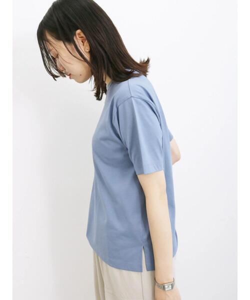 Samansa Mos2 blue（サマンサモスモスブルー）の「【接触冷感】ロゴTシャツ（Tシャツ/カットソー・レディース・パープル/オフホワイト/グレー/ブラック/ブルー・F）」の21枚目の写真
