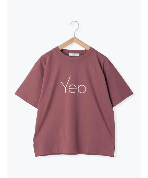 Samansa Mos2 blue（サマンサモスモスブルー）の「【接触冷感】ロゴTシャツ（Tシャツ/カットソー・レディース・パープル/オフホワイト/グレー/ブラック/ブルー・F）」の11枚目の写真