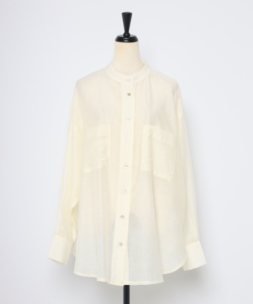 【SALE】【未使用】FRILL SLEEVE SHEER SHIRT シルバー HeRIN.CYE | Sheer many frill vest (シャツ・ブラウス ) |SHEL