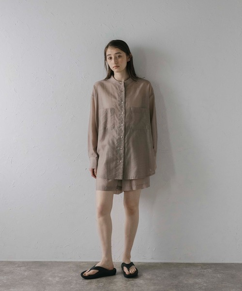 tシャツ 「MINERTE」long sleeve sheer tops / ネップシアートップス レディース セール】【MINERTE】long sleeve sheer tops / ネップシアー