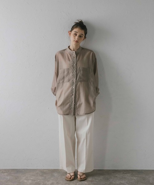 MINERTE】sheer long sleeve shirt / シアーロングスリーブ